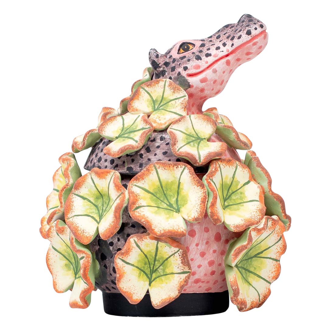 Hippo & waterlily jewelry box