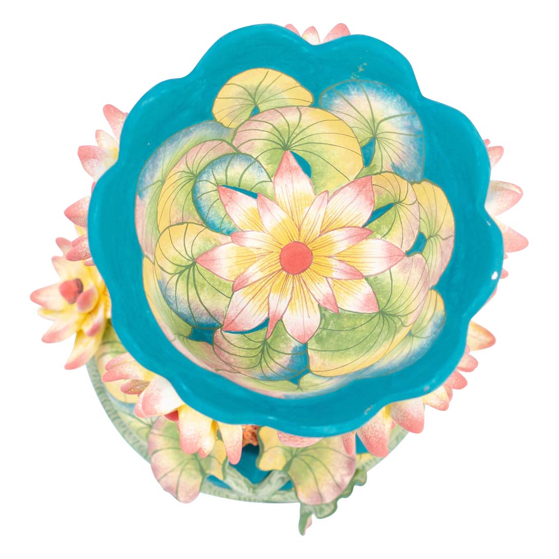 Flamingo & waterlily sweet dish bowl