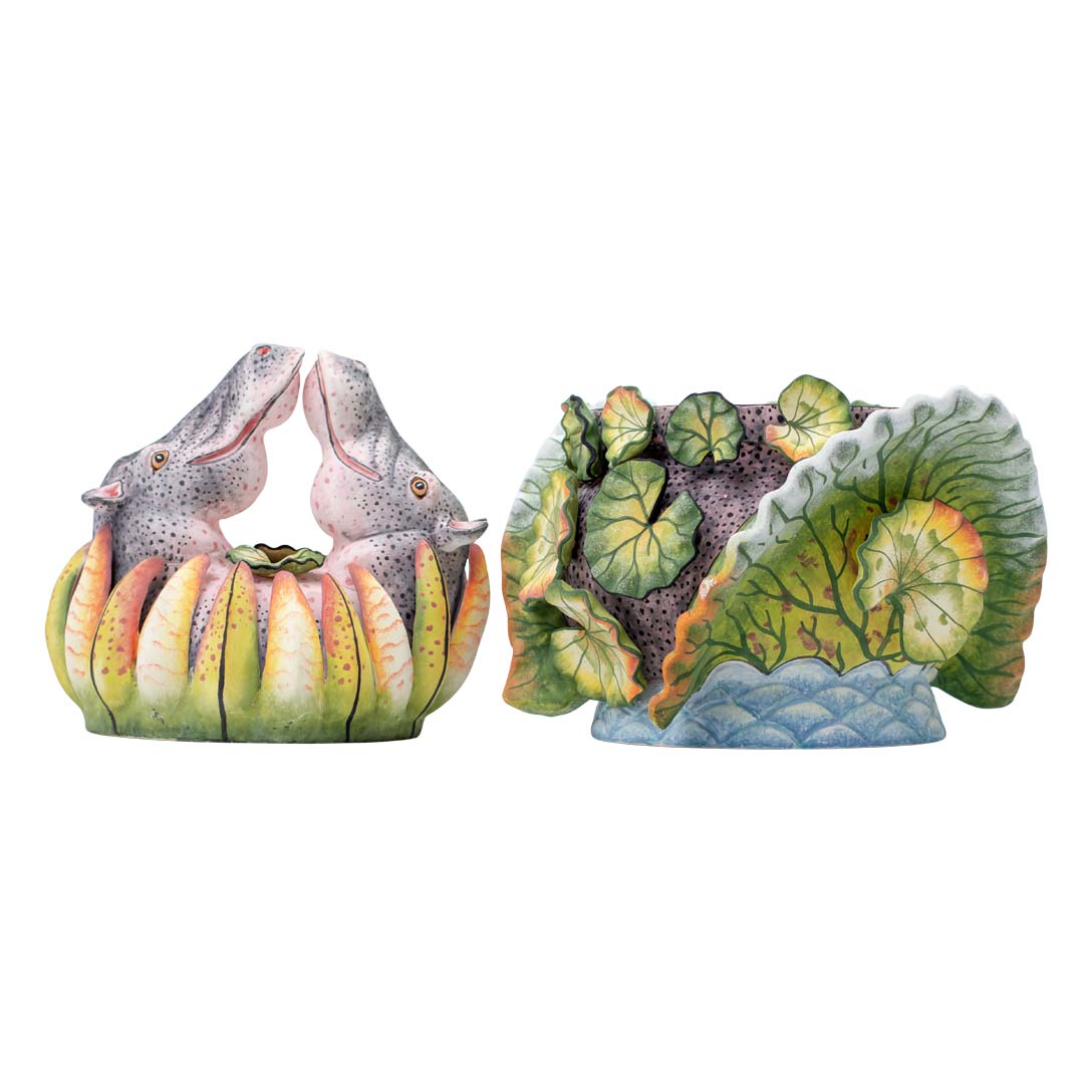 Hippo & waterlily tureen