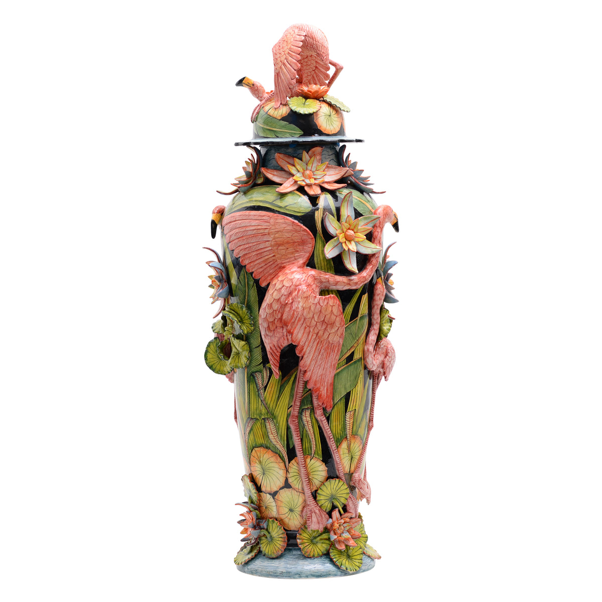 Flamingo urn