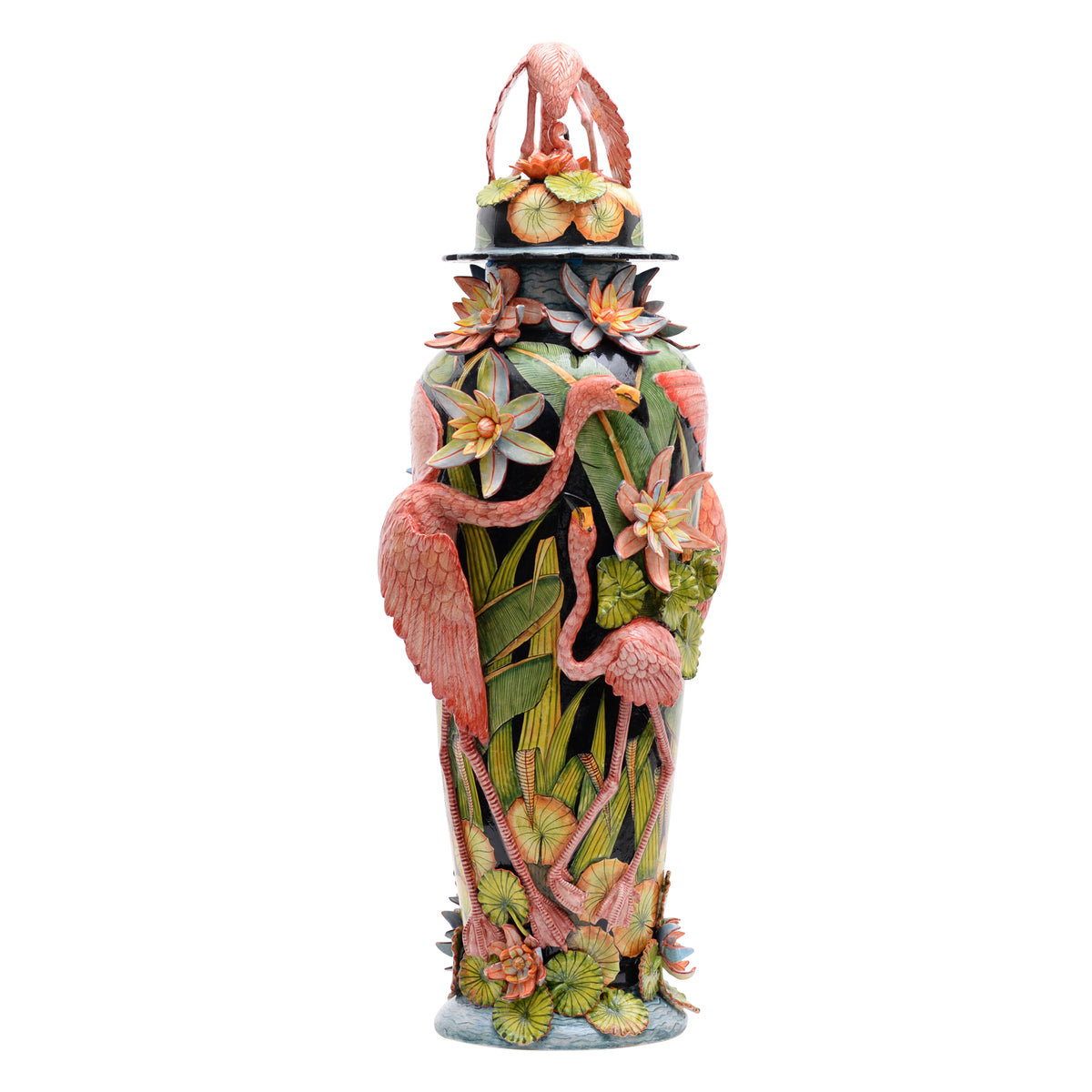 Flamingo urn