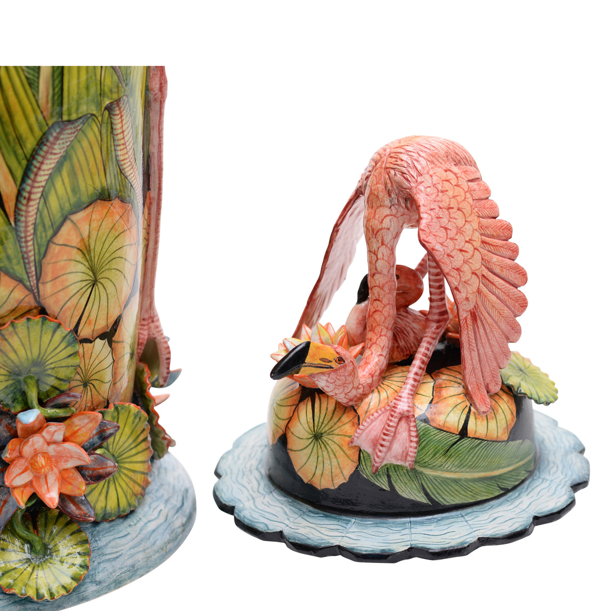 Flamingo urn
