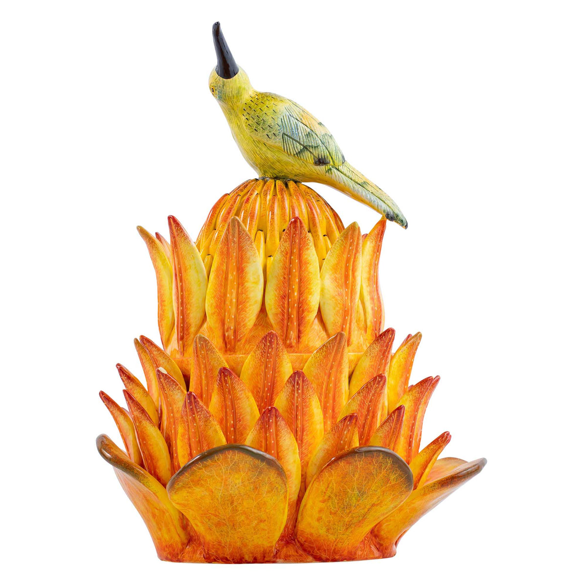 Sunbird on protea tureen