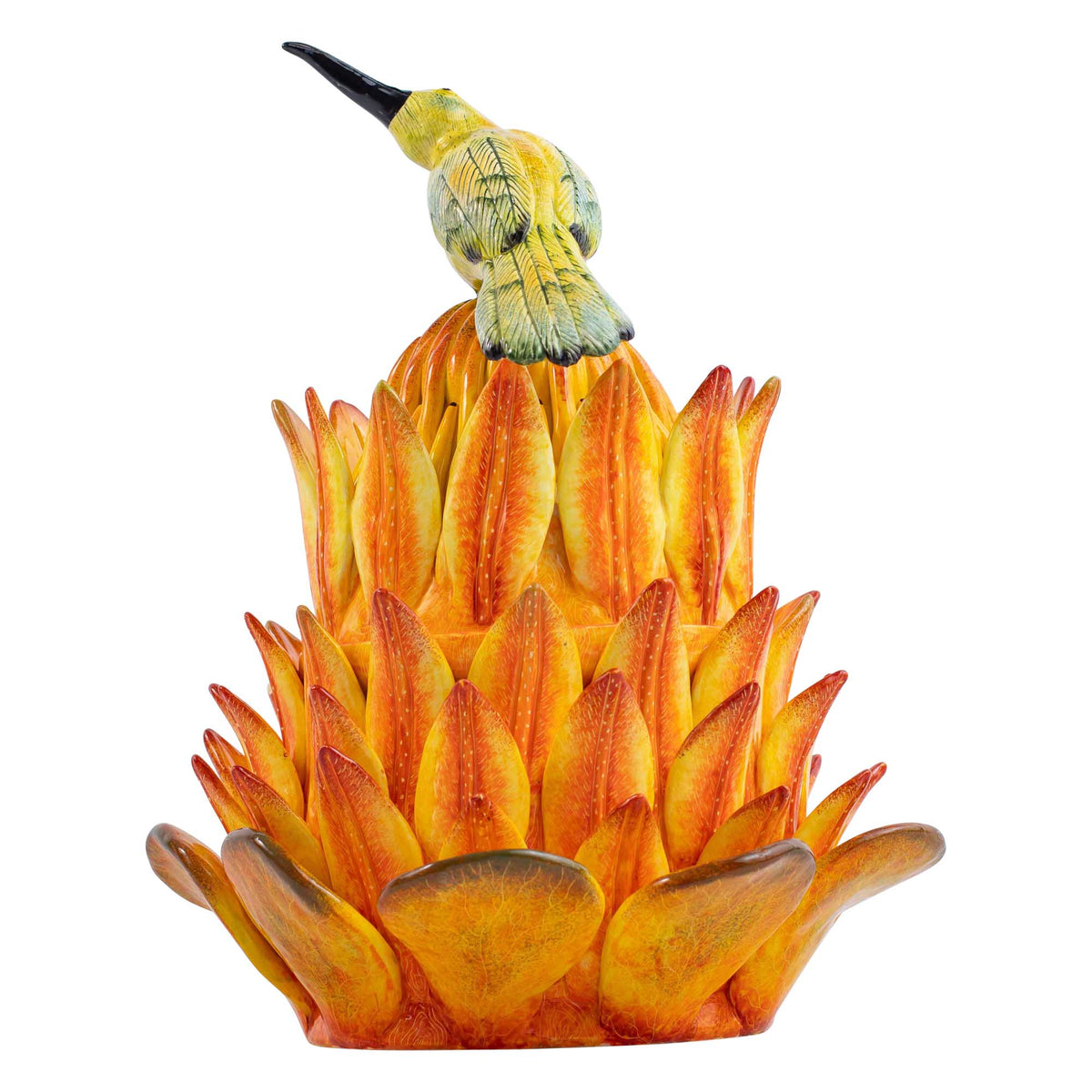 Sunbird on protea tureen