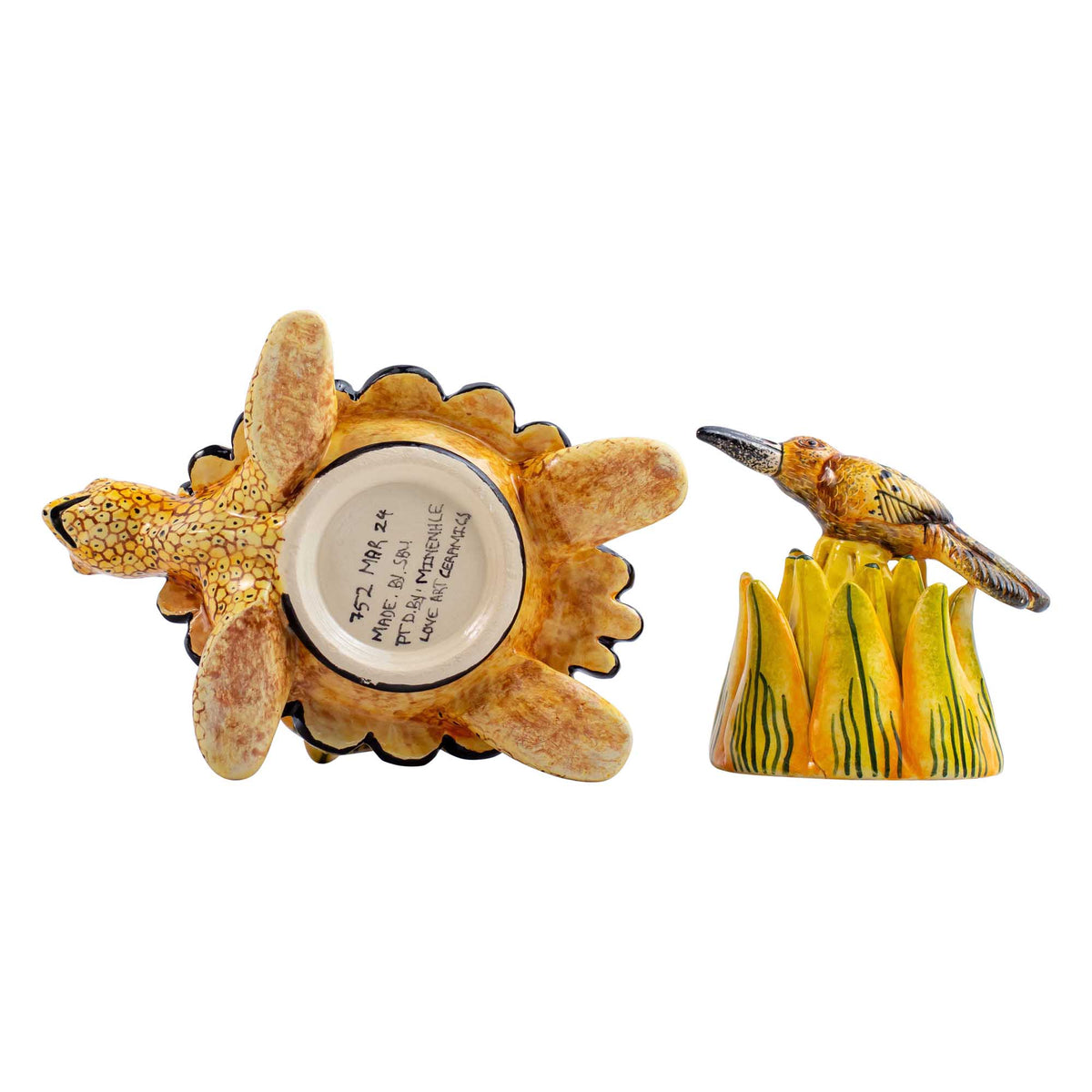 Turtle & sunbird jewelry box