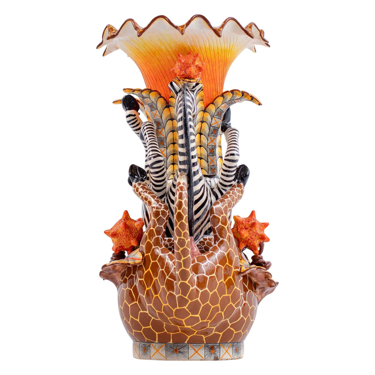 Giraffe & flower vase