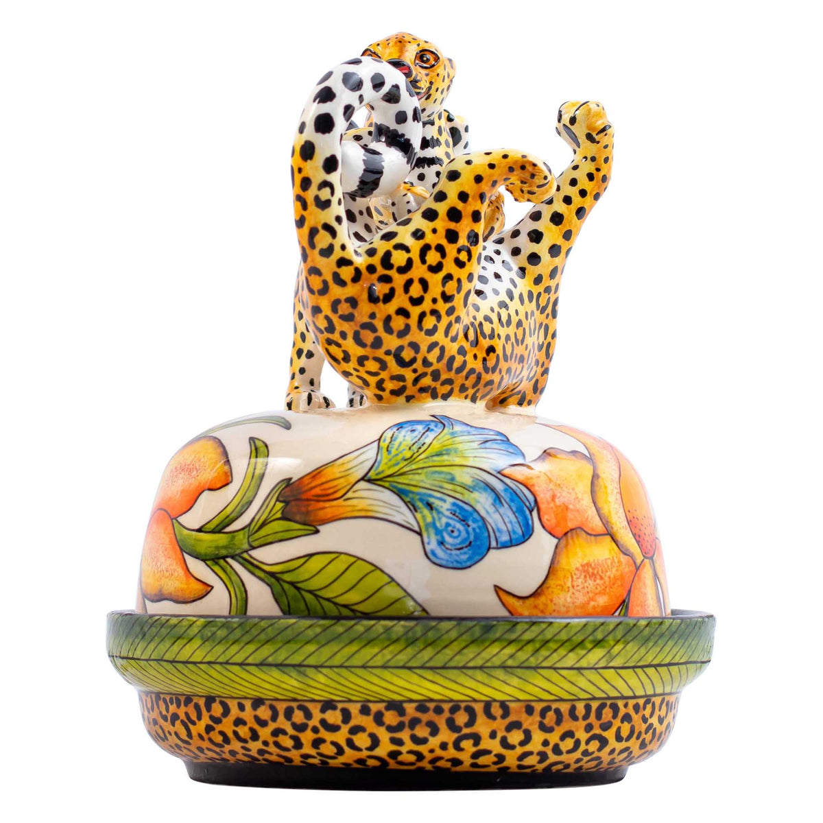 Leopard butterdish