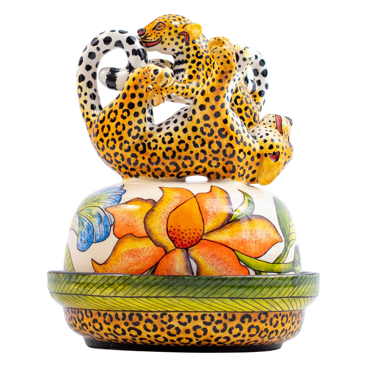 Leopard butterdish