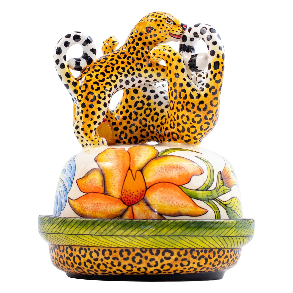 Leopard butterdish