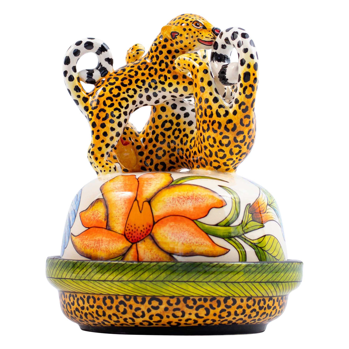 Leopard butterdish