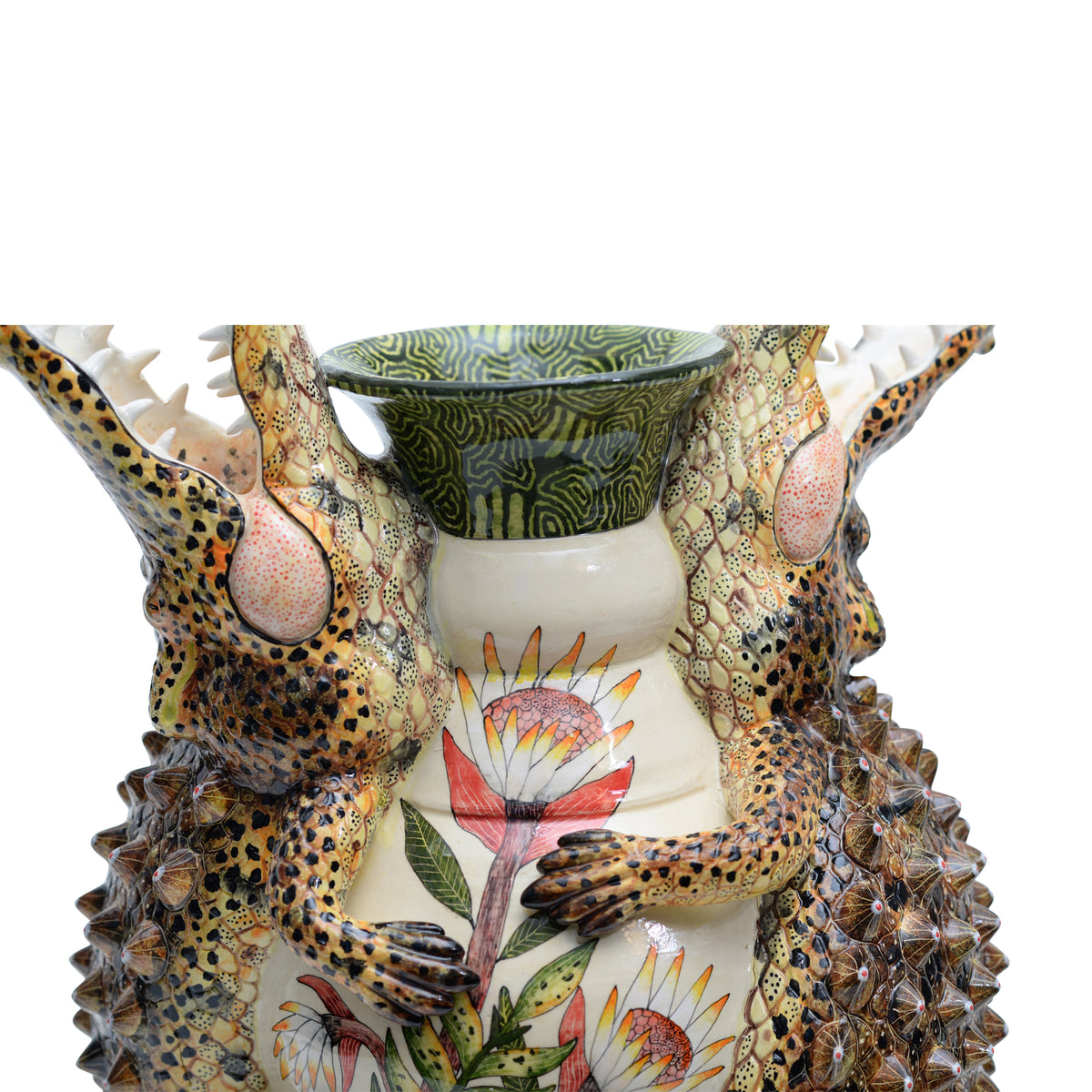 Crocodile vase
