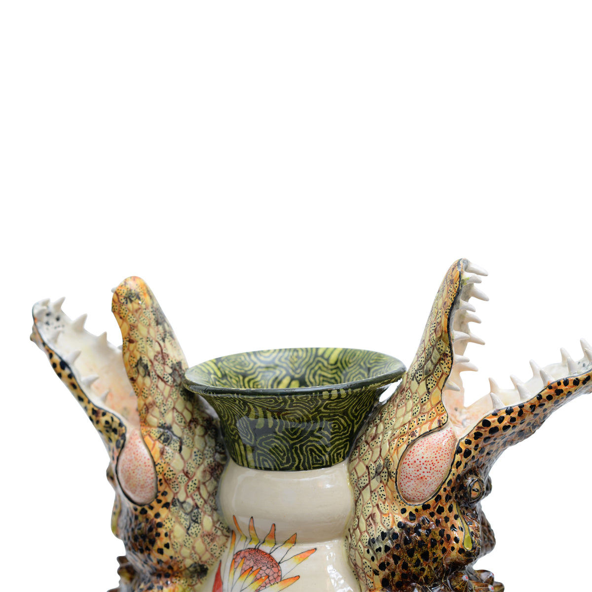 Crocodile vase