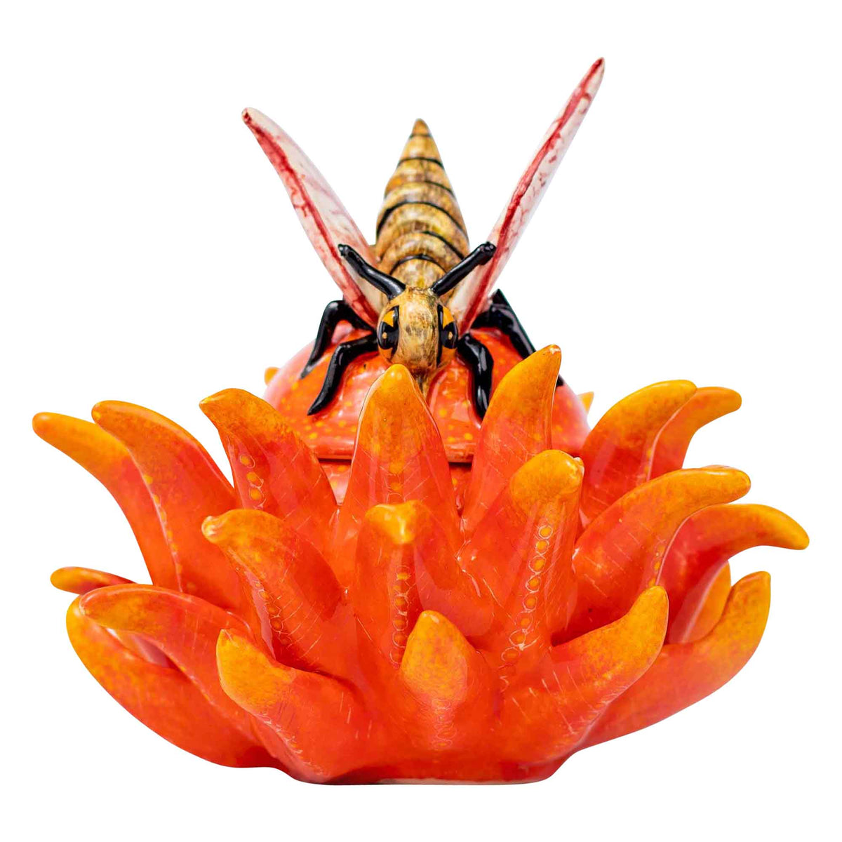 Bee on succulent jewelry box