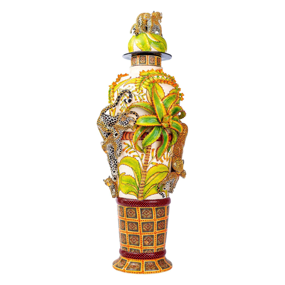 Leopard urn