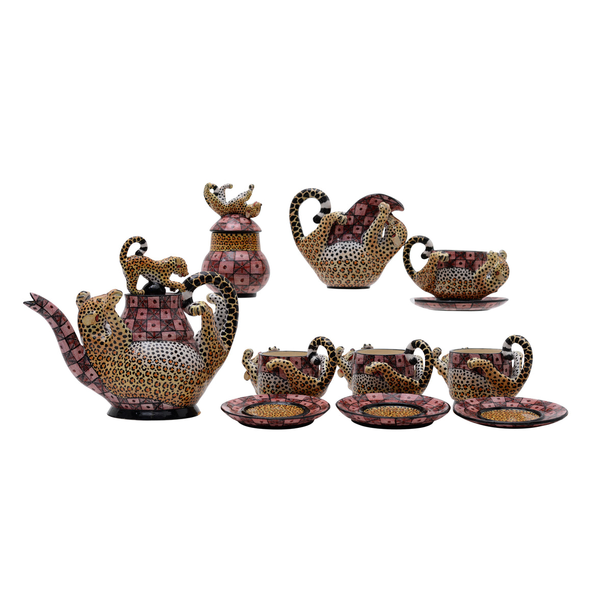 Leopard Tile Tea Set