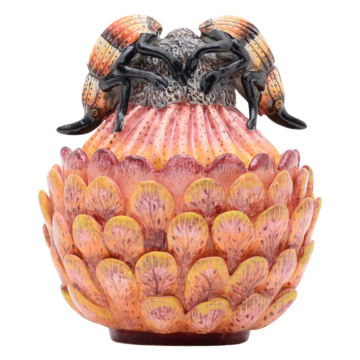 Protea & beetle jewelry box
