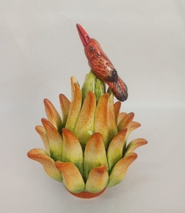 Protea & bird jewelry box