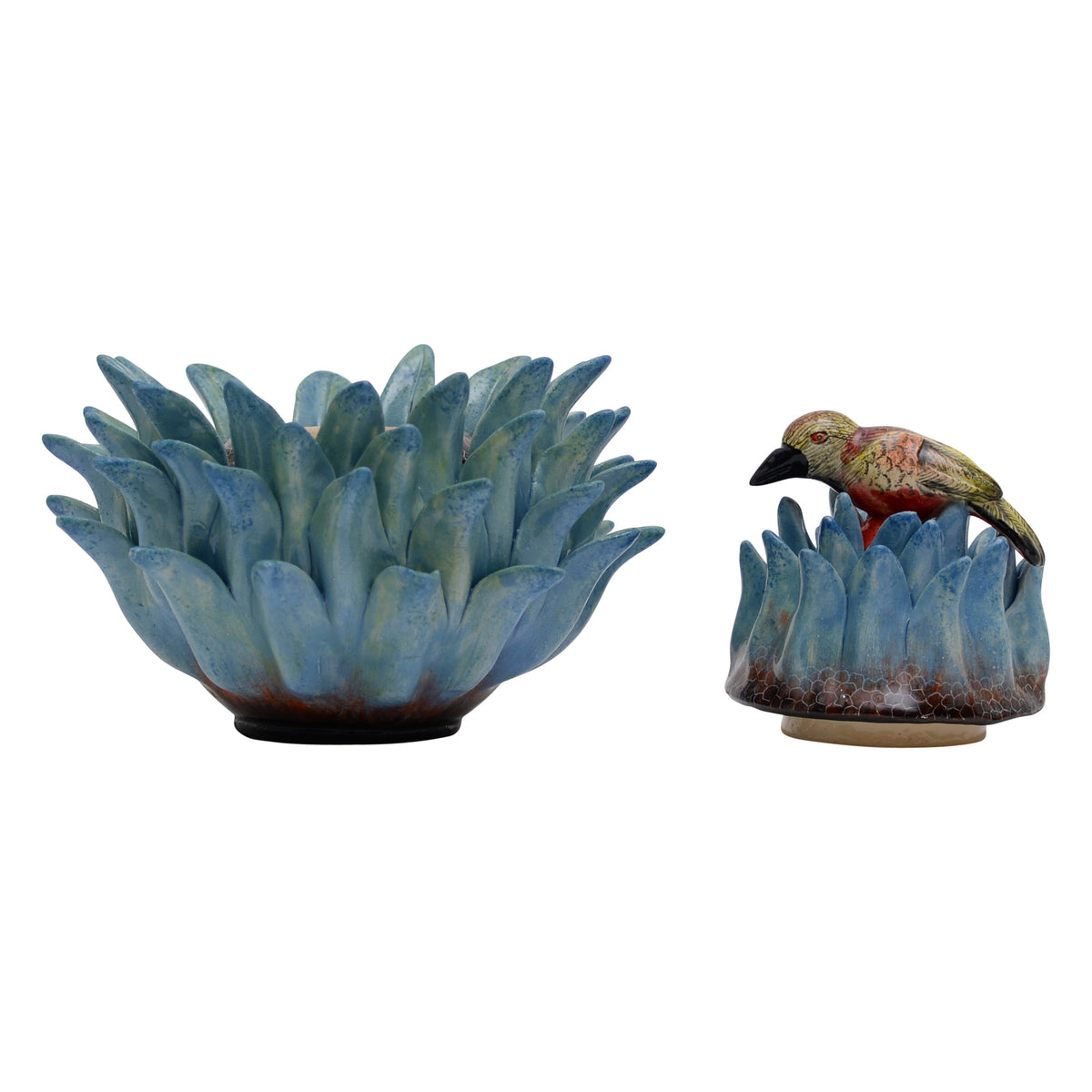 Protea & bird jewelry box