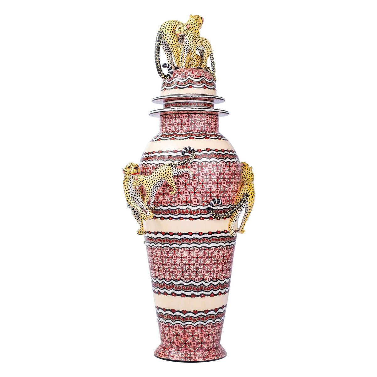 Leopard urn