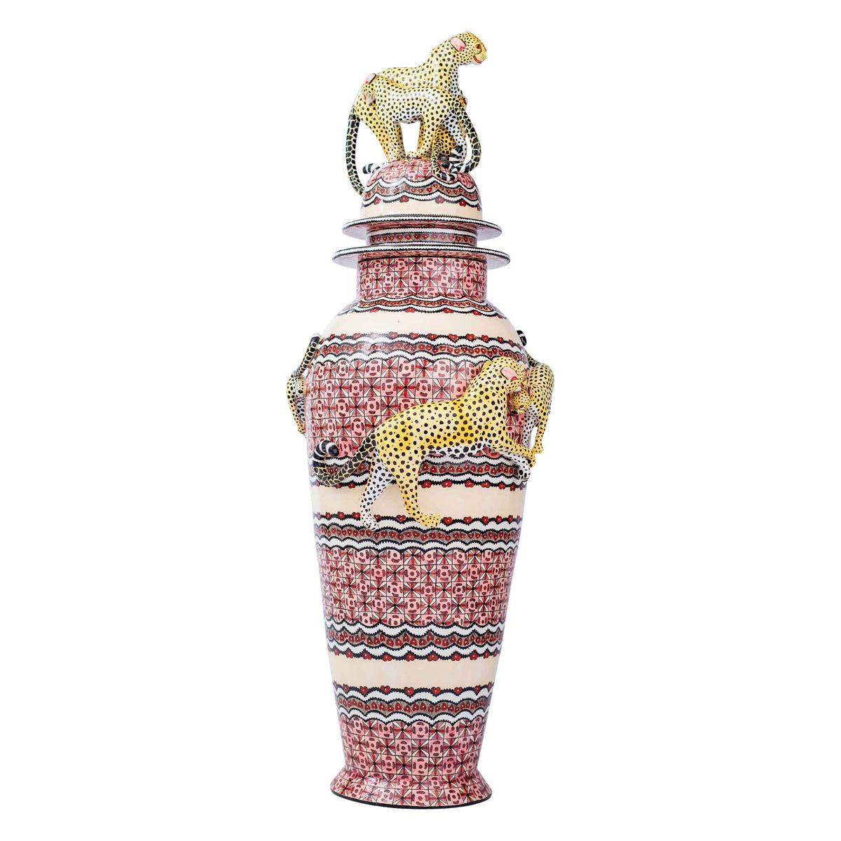 Leopard urn