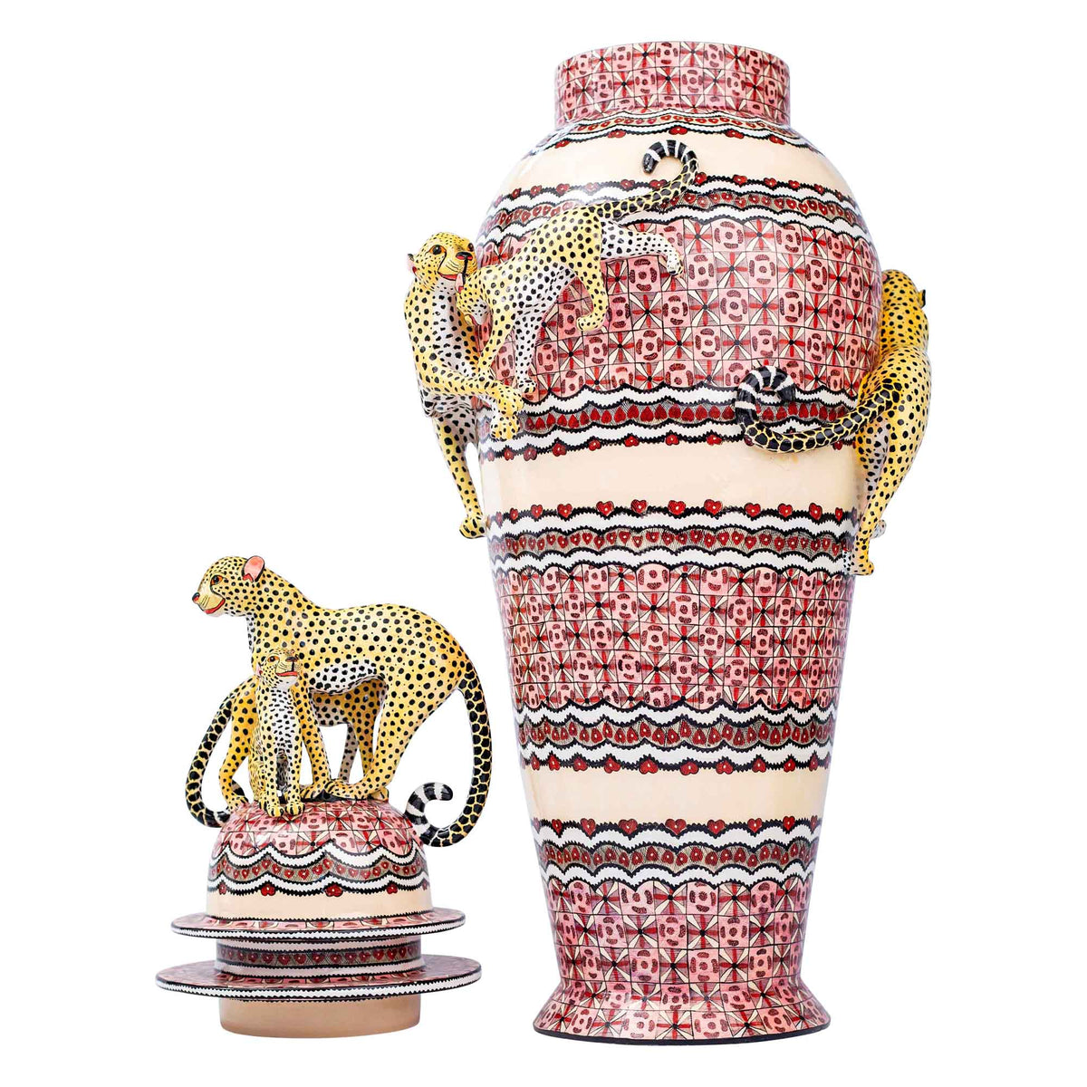 Leopard urn