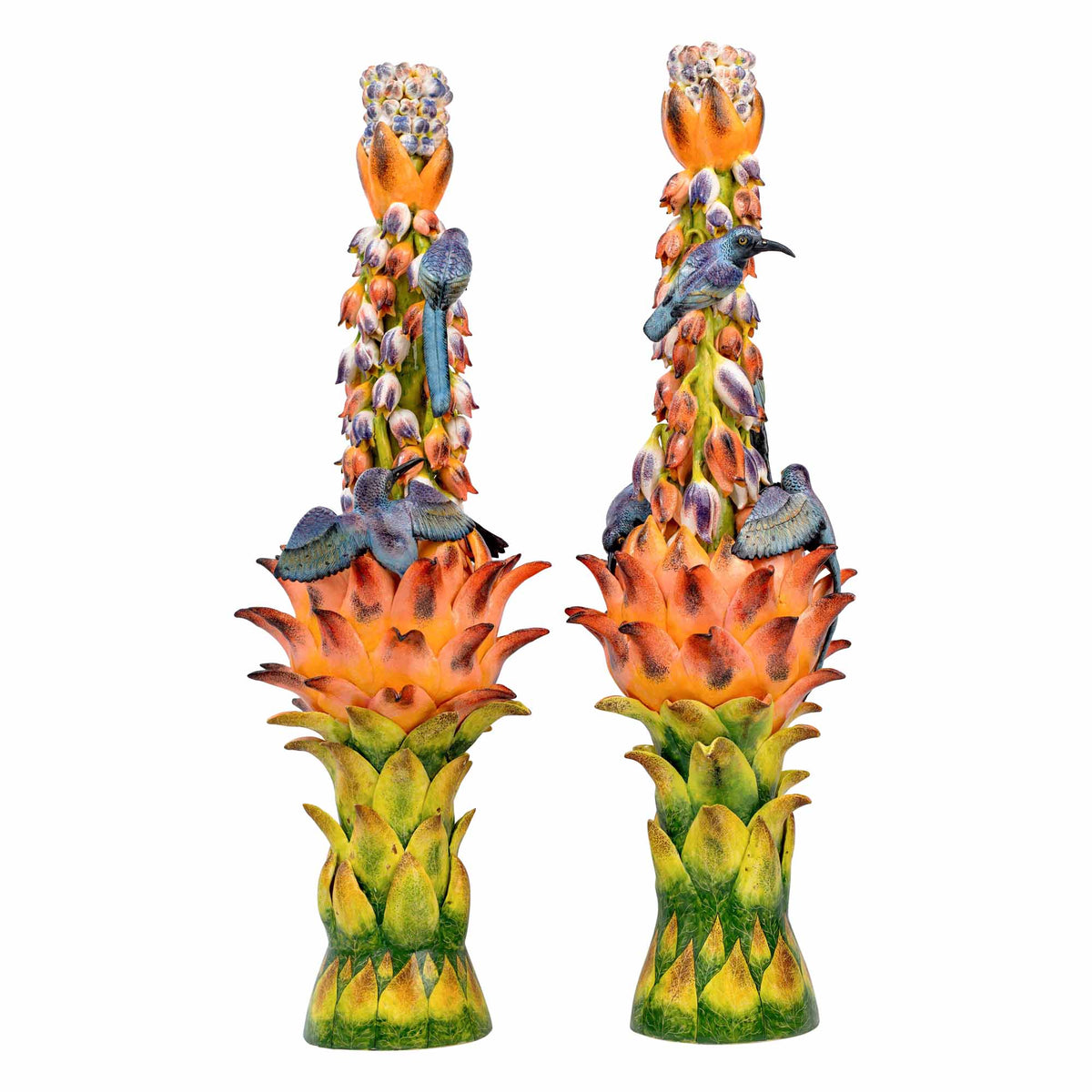Pair Of Protea Candlesticks