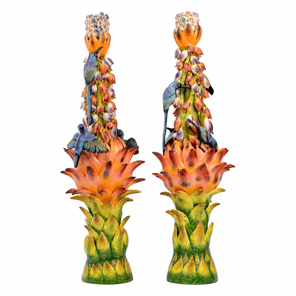 Pair Of Protea Candlesticks