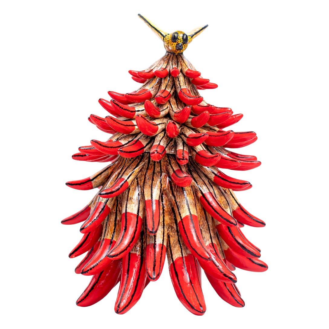 Coral, bee, red jewelry box