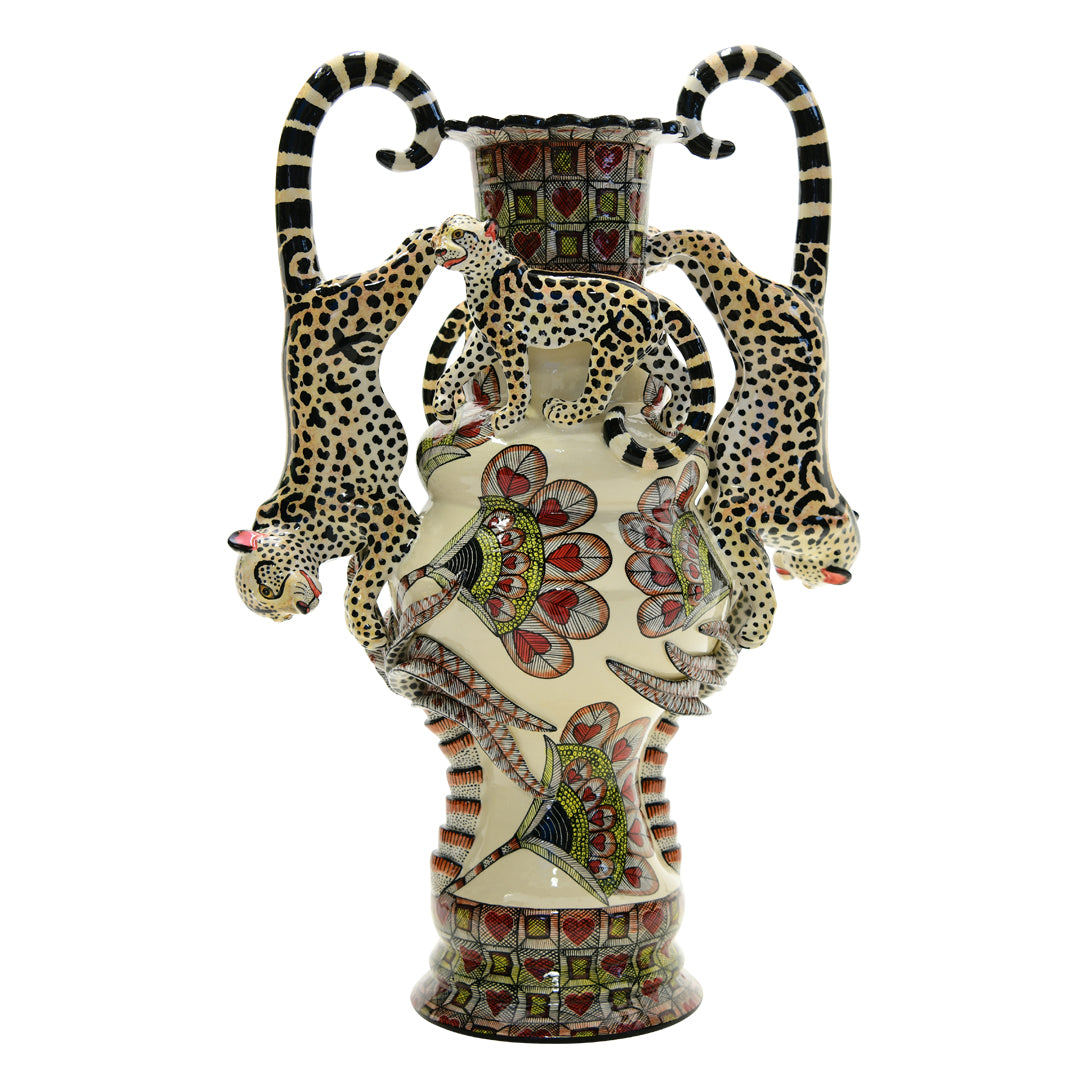 Leopard vase