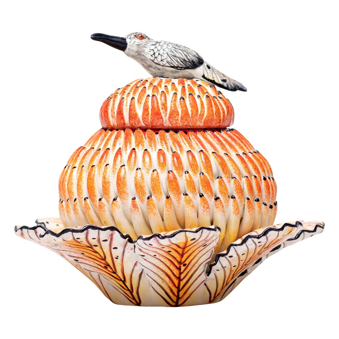 Protea, bird jewelry box