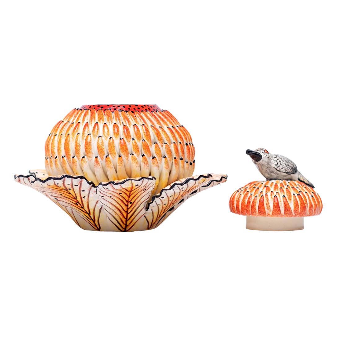 Protea, bird jewelry box