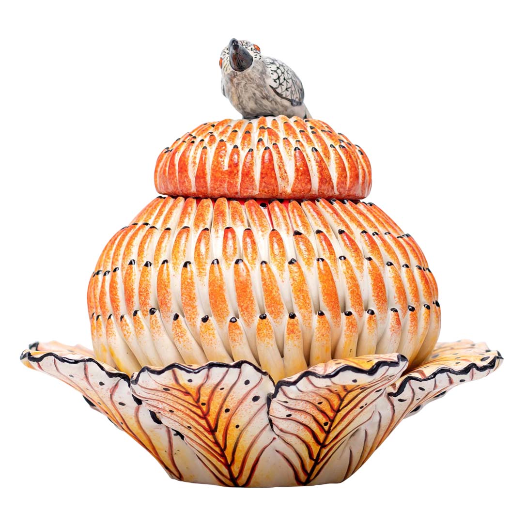 Protea, bird jewelry box