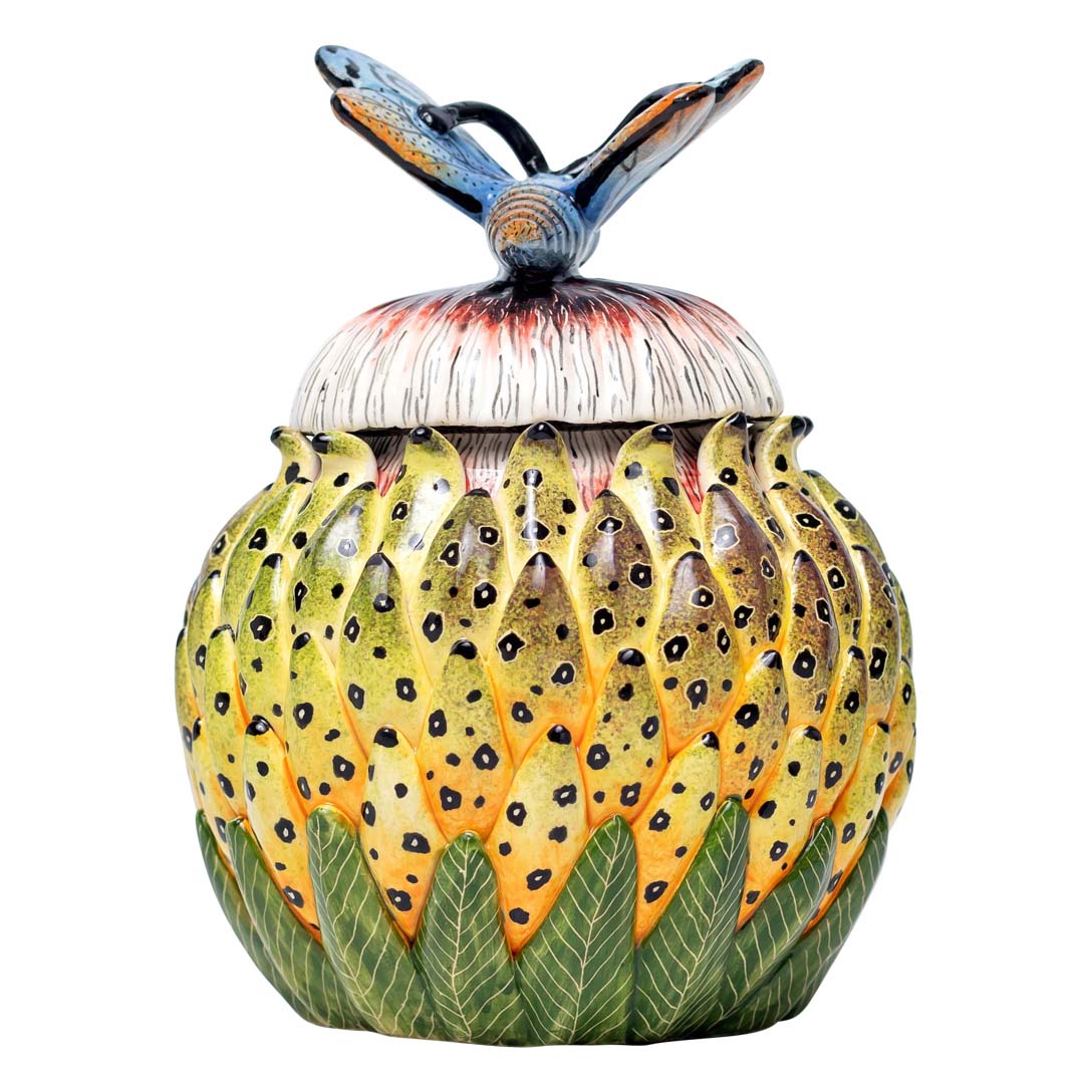 Protea, butterfly jewelry box