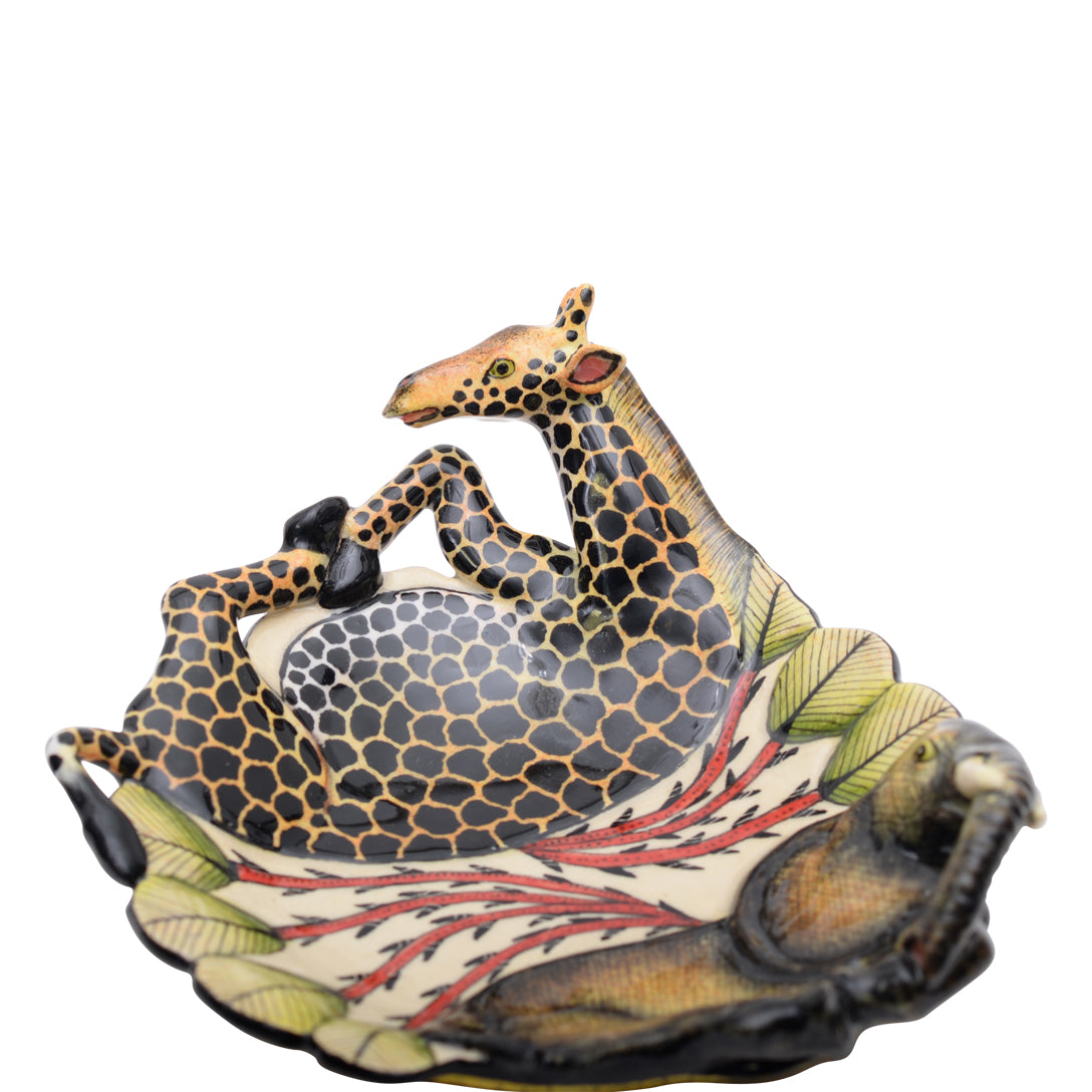 Elephant & giraffe coin dish