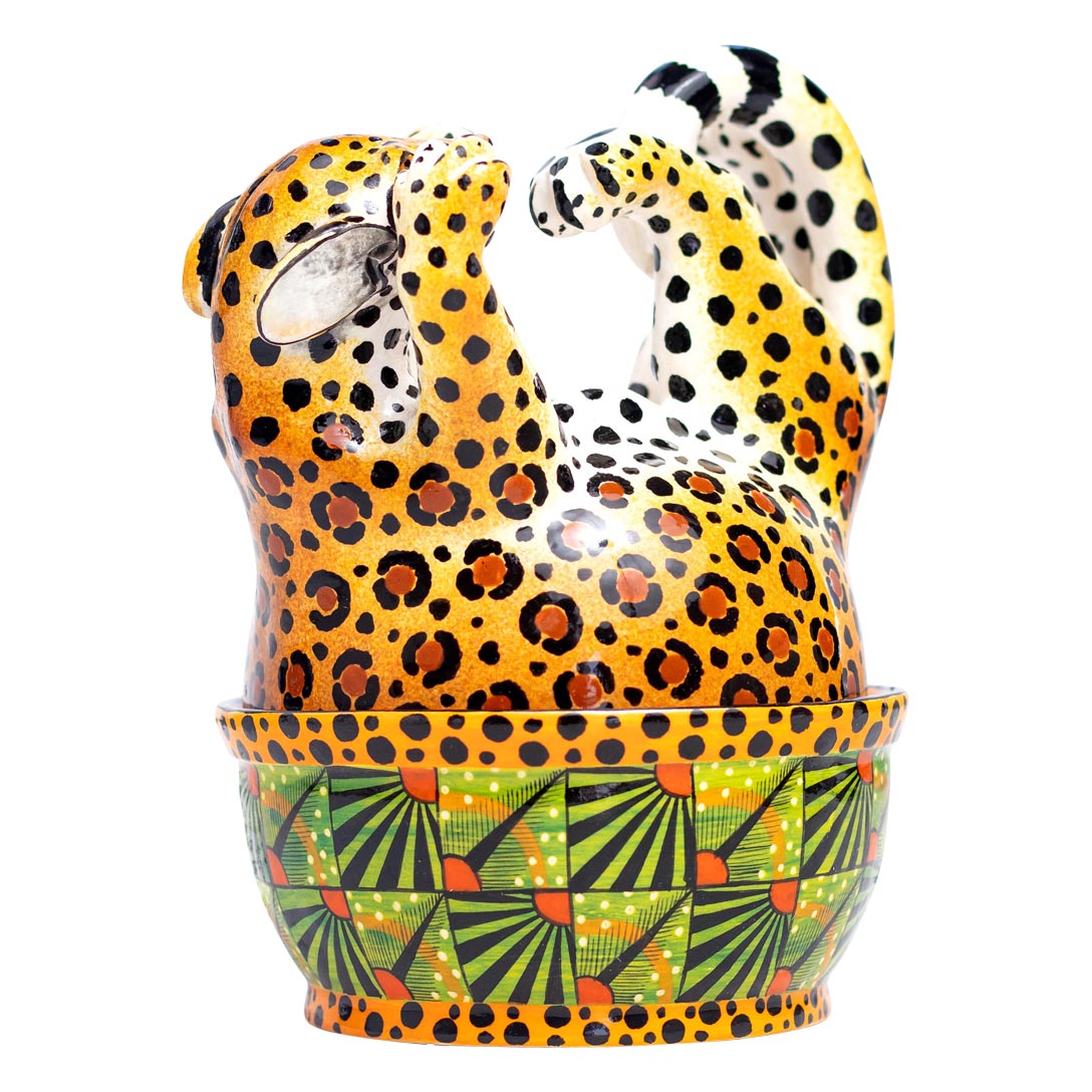 Leopard butterdish