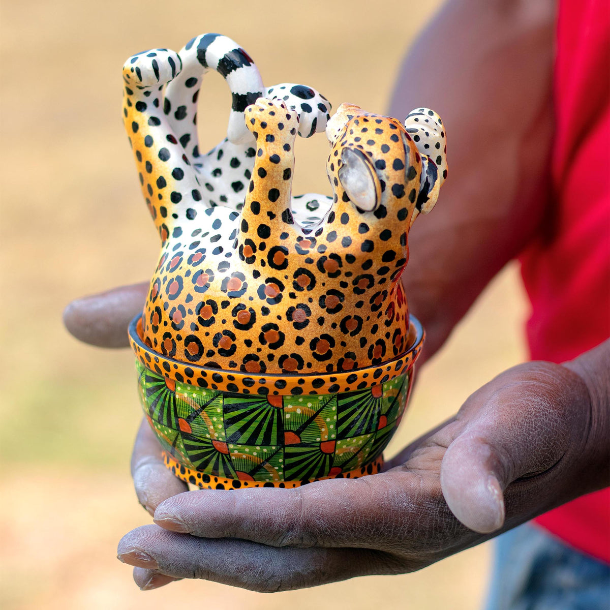 Leopard butterdish