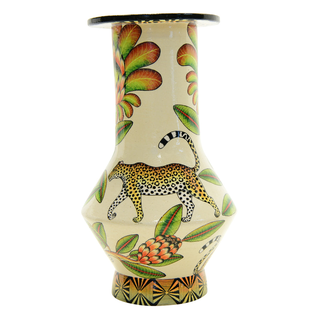 Leopard vase