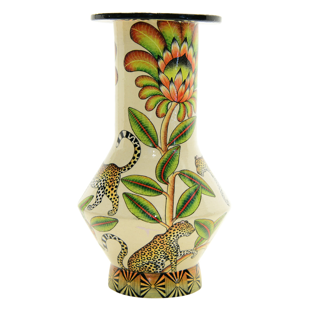 Leopard vase