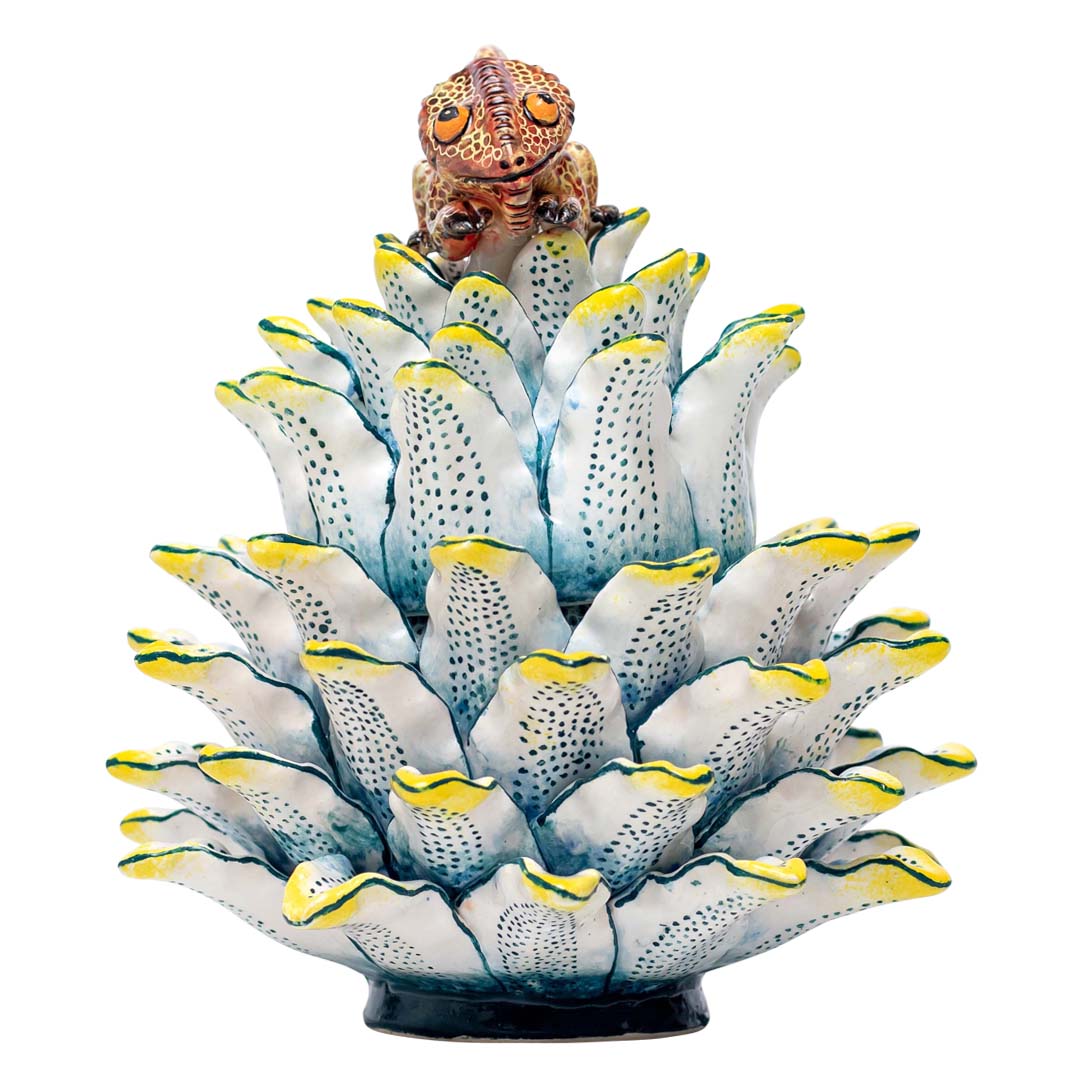 Succulent chameleon jewelry box