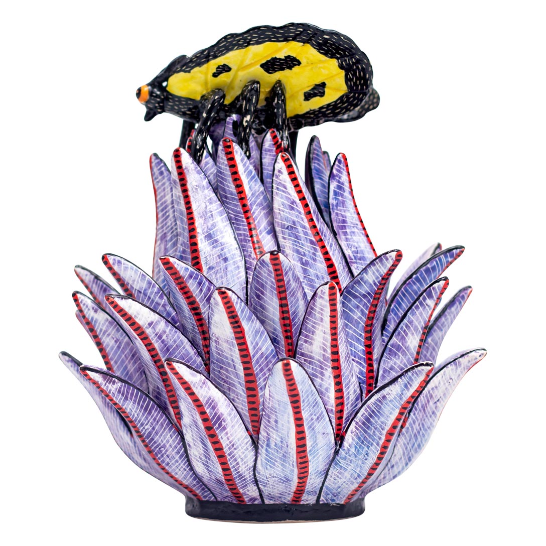 Butterfly on protea jewelry box