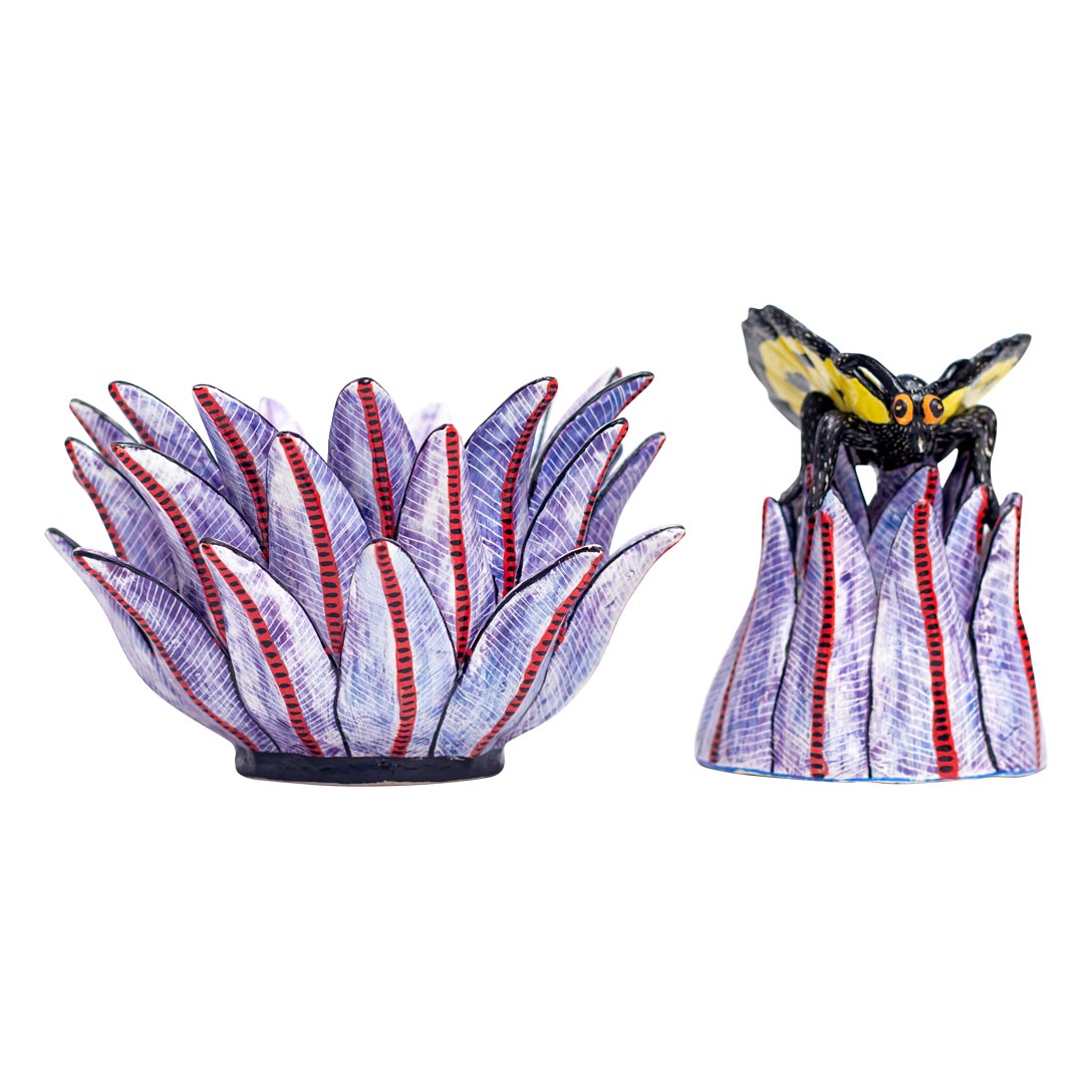 Butterfly on protea jewelry box