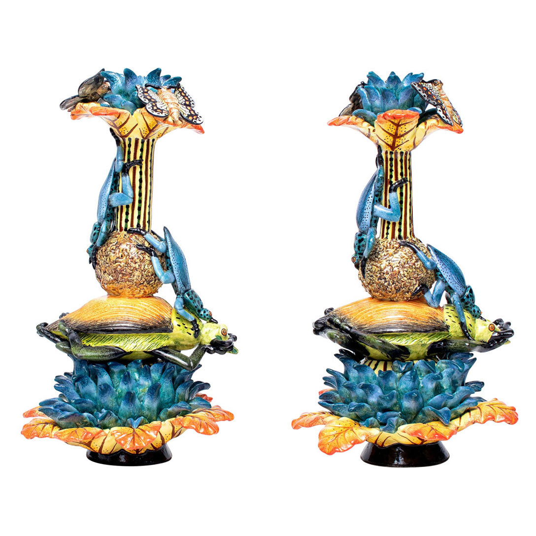 Beetle candlesticks