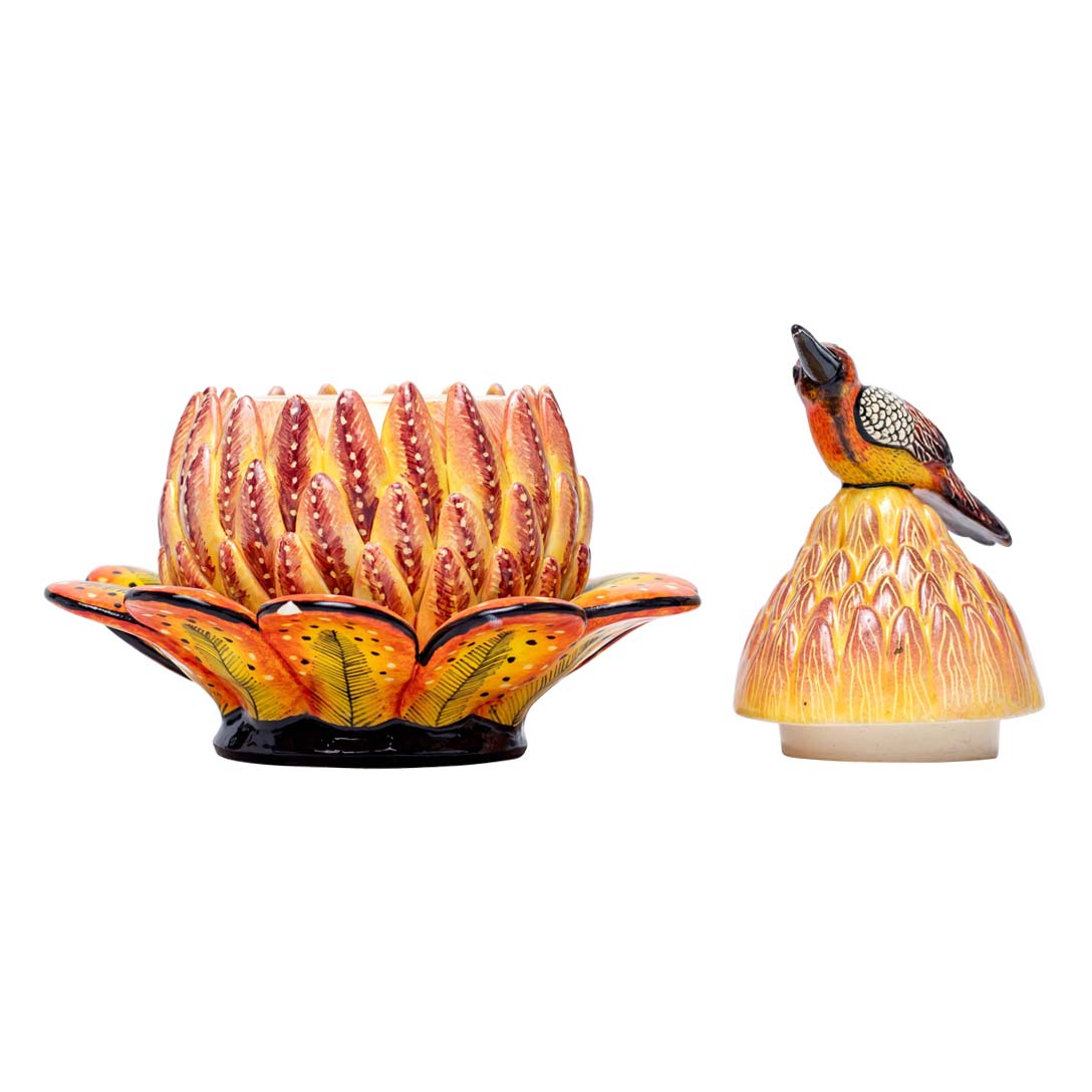 Protea, bird jewelry box