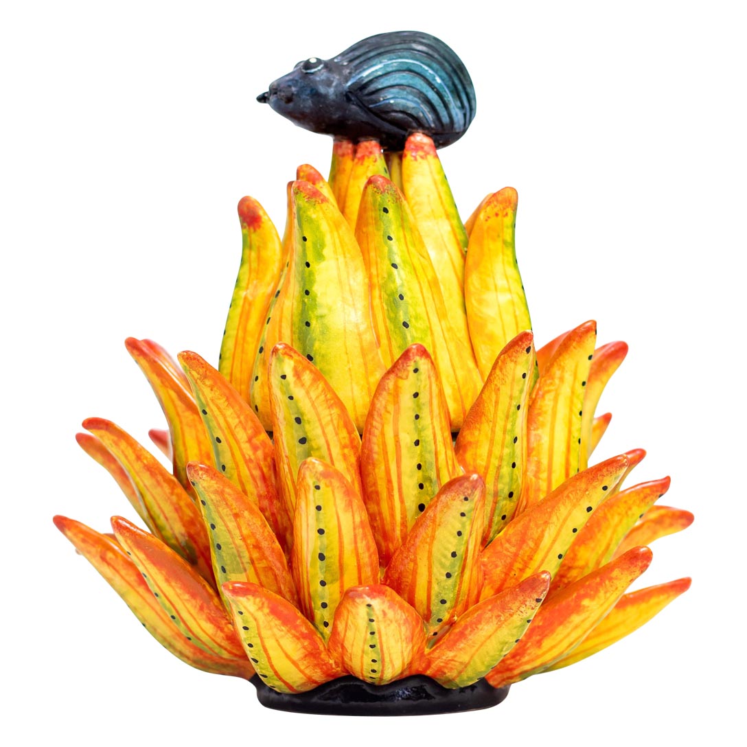 Beatle on protea jewelry box