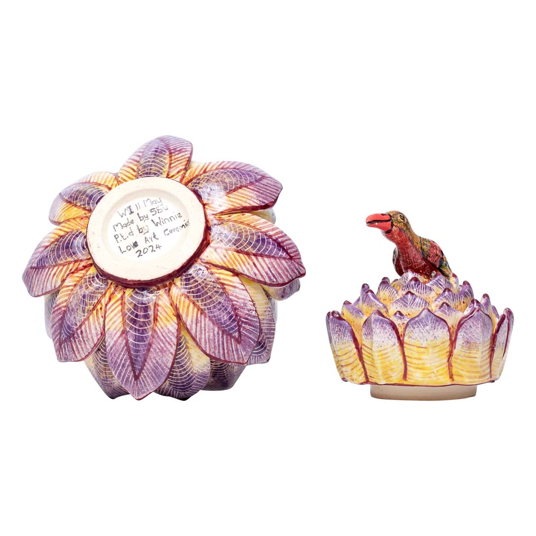 Succulent bird jewelry box
