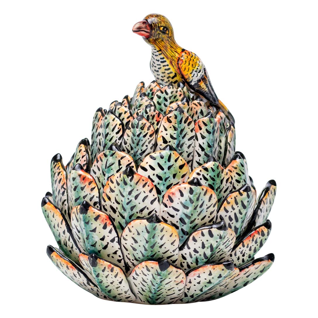 Succulent bird jewelry box