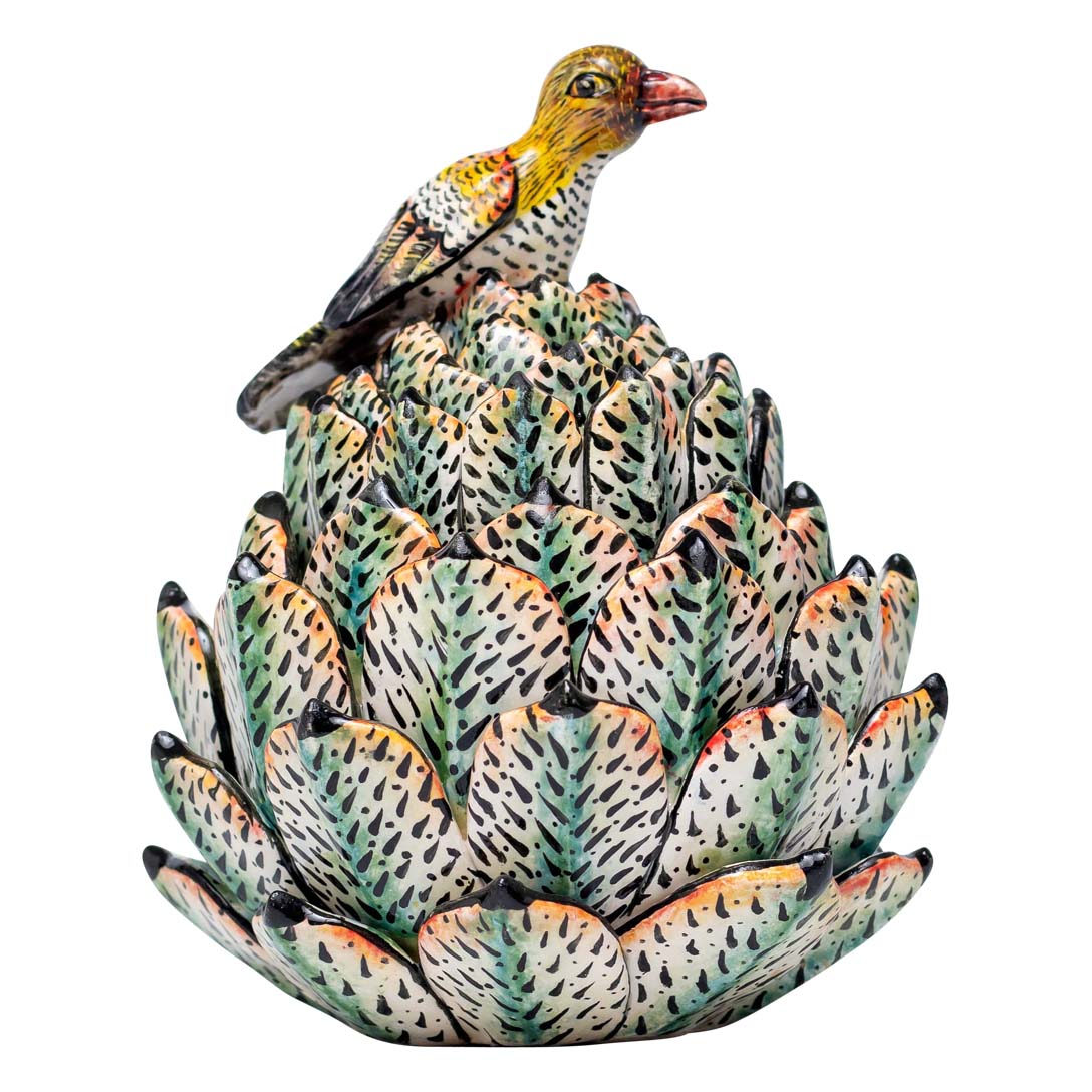 Succulent bird jewelry box