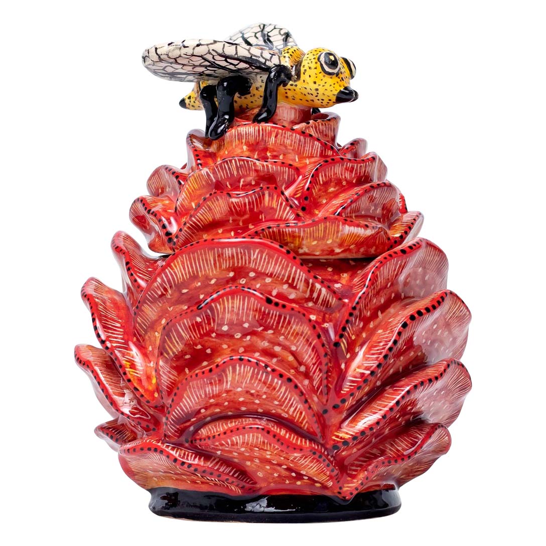 Succulent bee jewelry box