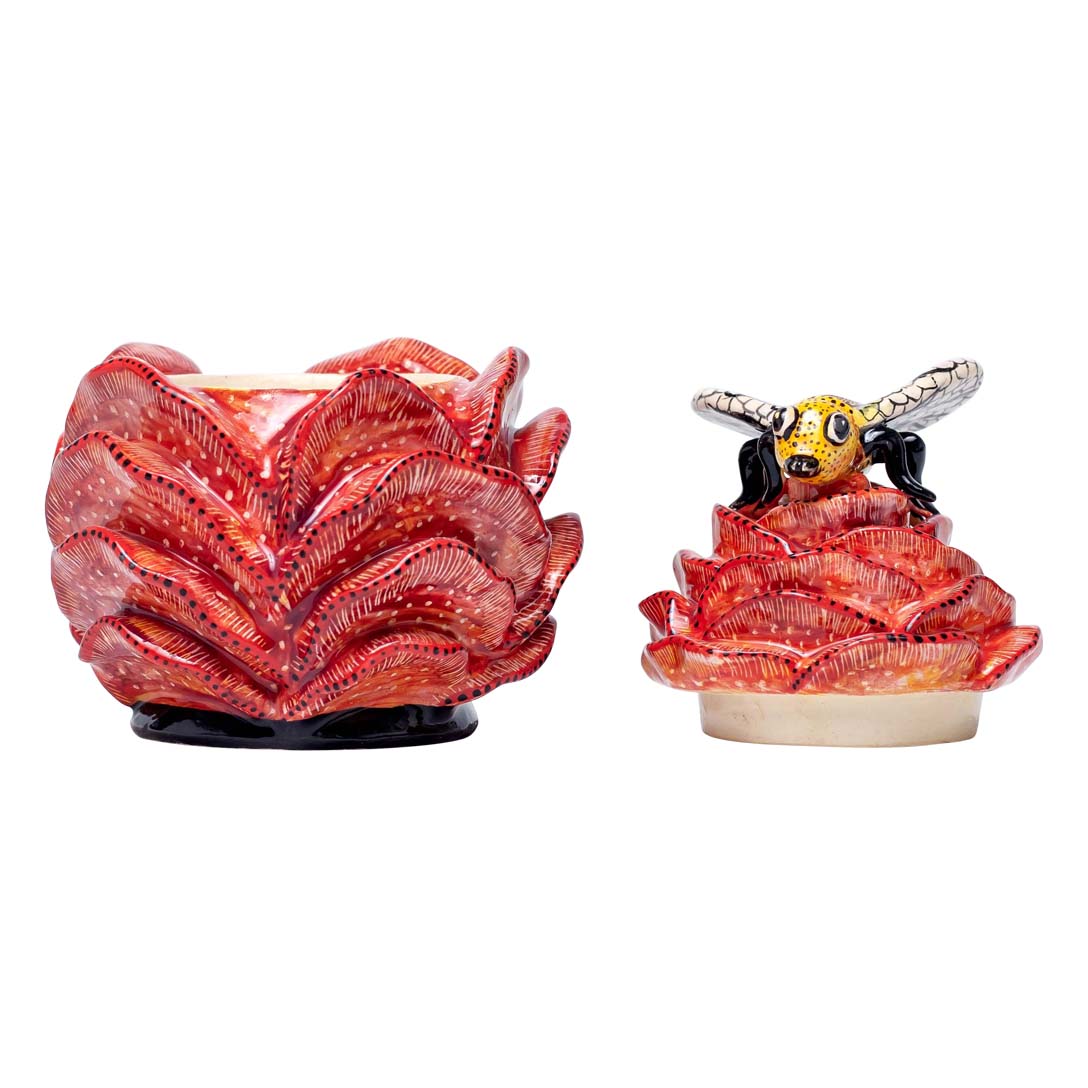 Succulent bee jewelry box