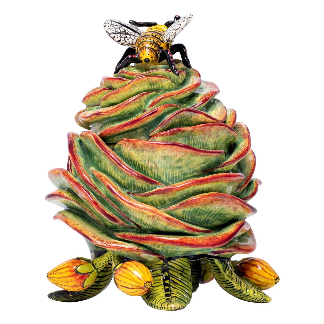 Succulent bee jewelry box